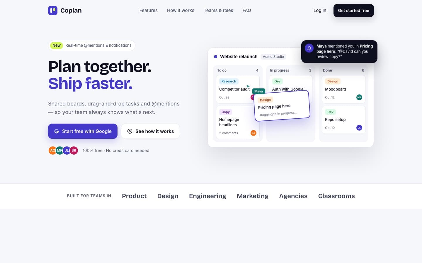 Coplan homepage