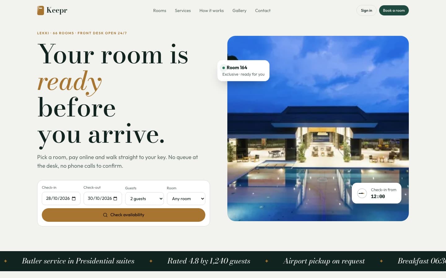 Keepr homepage