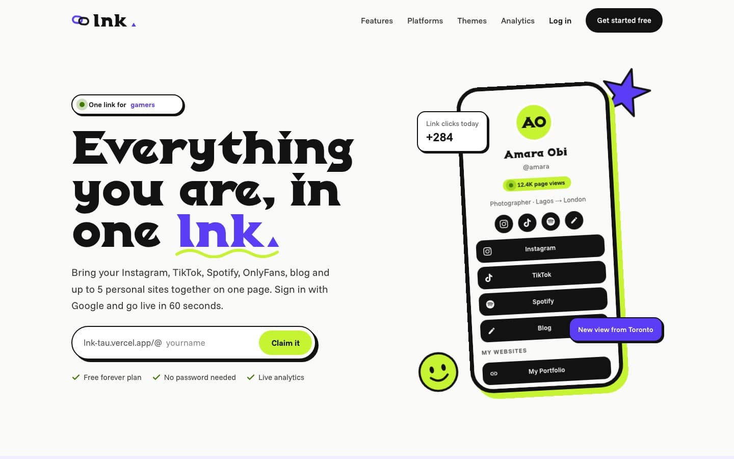 Lnk homepage